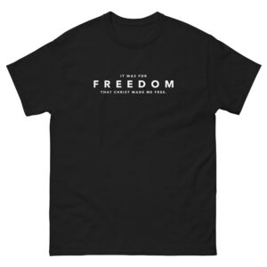 Cerebiblism Collection FREEDOM Unisex Cotton Black T-shirt